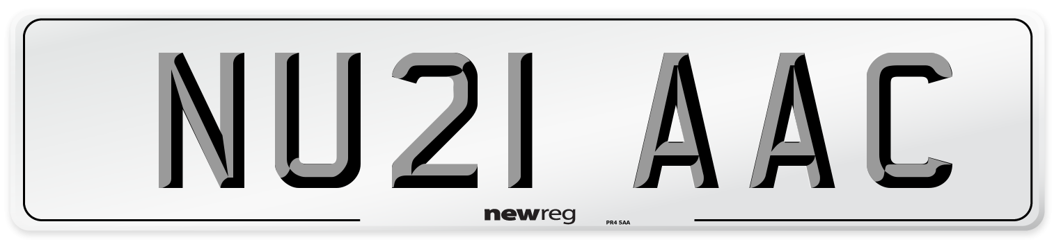 NU21 AAC Number Plate from New Reg